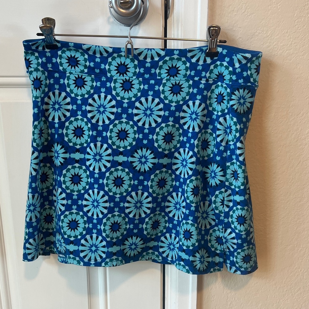 Tranquility by Colorado Clothing Blue Floral Mini Skirt